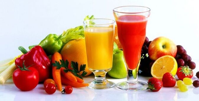 Jus de fruits et de légumes pour la puissance